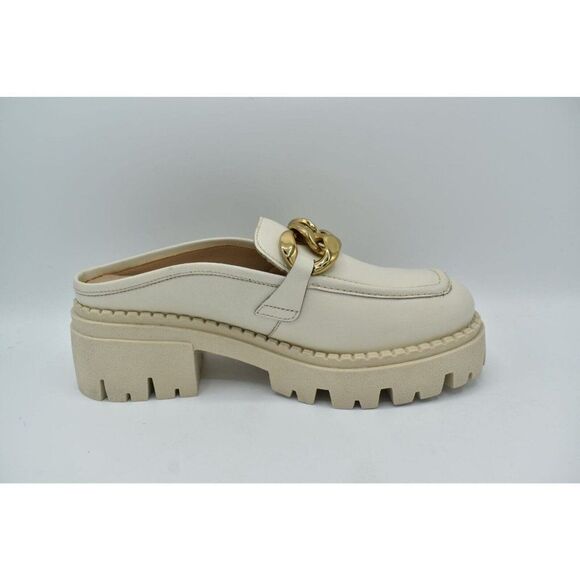 Free People Womens Size EU 41 US 11 Lyra Link Bone Leather Slip On Mule Shoes - Picture 6 of 11